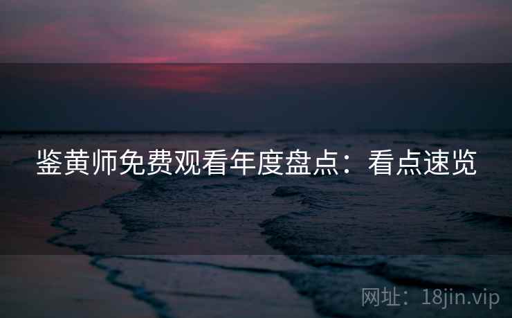 鉴黄师免费观看年度盘点：看点速览